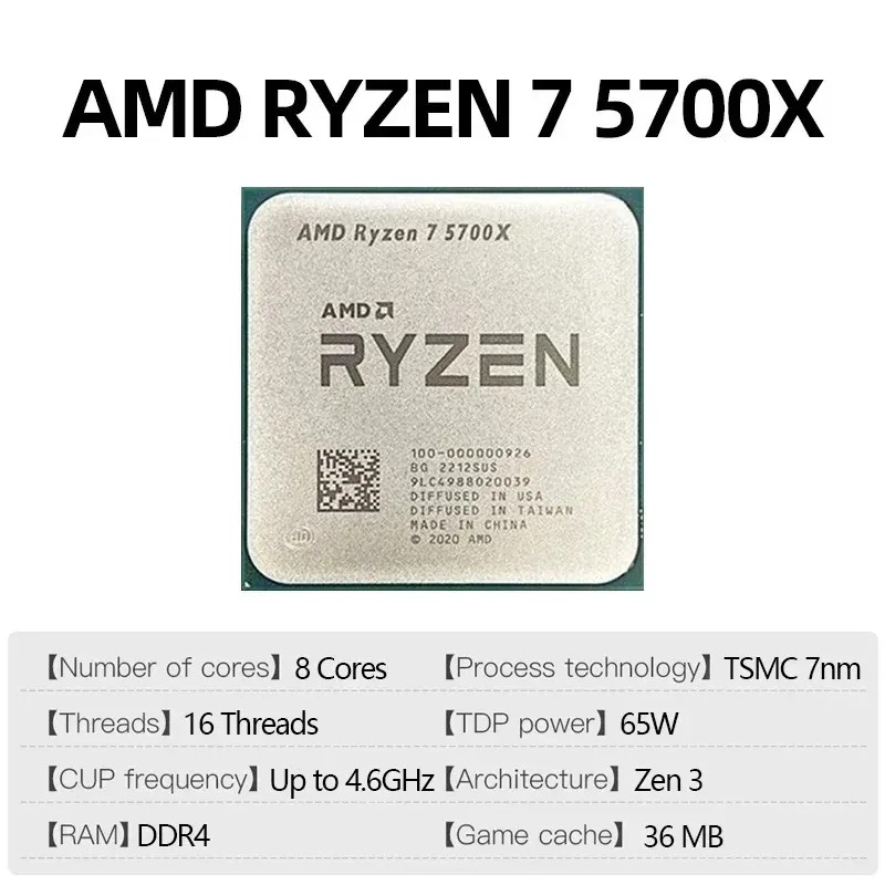 AMD Ryzen 7 5700X Unlocked Des - огляд і ціна Amd Cpu Ryzen 7
