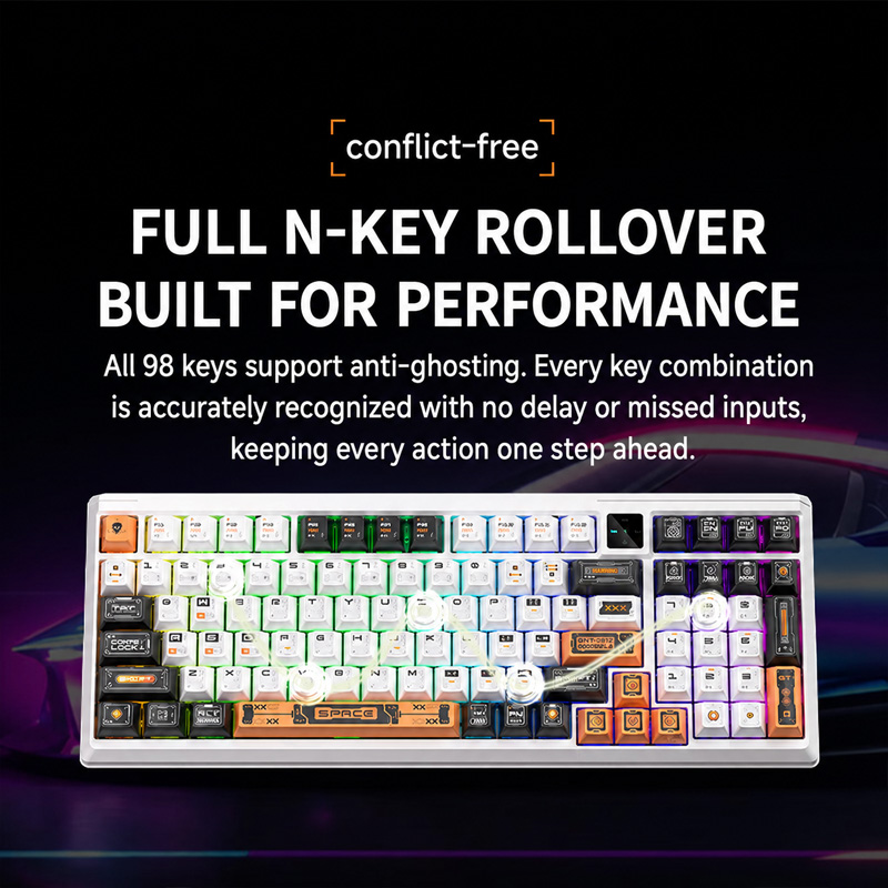 Langtu T98 Three-Mode Wireless - огляд і ціна Gaming Keyboard No Noise