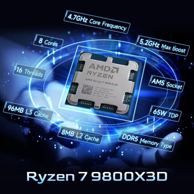 AMD Ryzen 7 9800X3D X3D Cache  - огляд і ціна Amd Cpu Ryzen 7